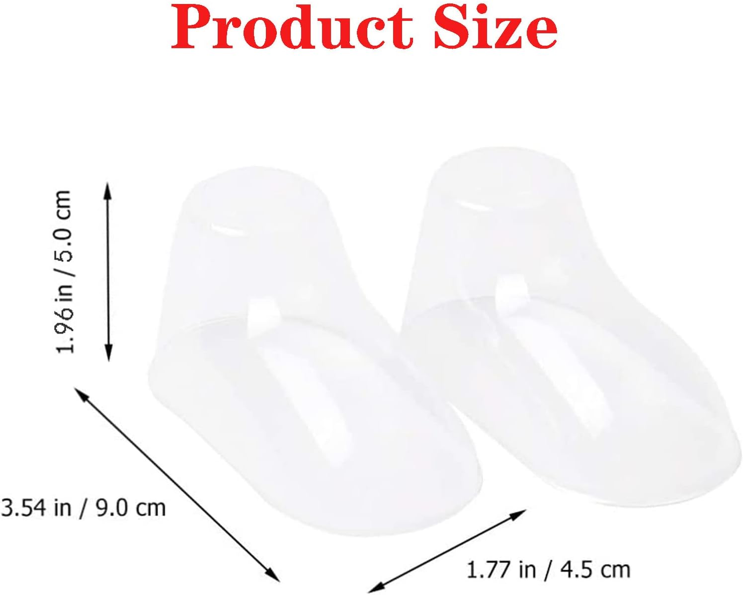 Baby Booties & Socks Display - 100Pcs 9cm Clear Plastic Feet Holder, Durable Toddler Crochet Shoes Rack, Blue