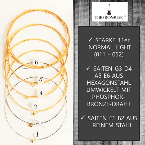 Westerngitarre Saiten Toreromusic – Gitarrensaiten für Akustikgitarre