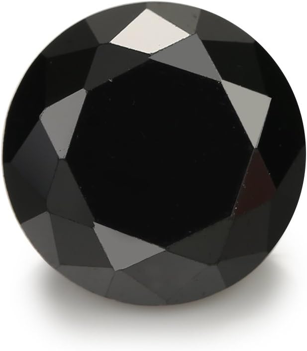 500PCS 0.8MM To 15.0 MM AAAAA Round Machine Cut Black Loose CZ Stones Cubic Zirconia