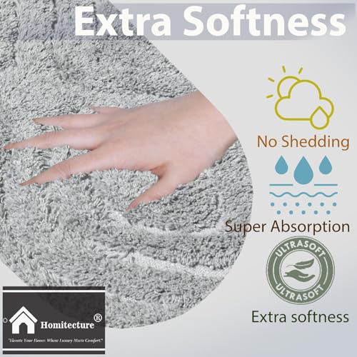Image of Plain Super Soft Anti Skid (40x60 cm) Super Absorbent Mats Microfibre 2000 GSM Door Mats for Home /Bathroom /Bedroom /Kitchen /Floor Mat (Pack of 1) Pattren - Solid, Color - Grey