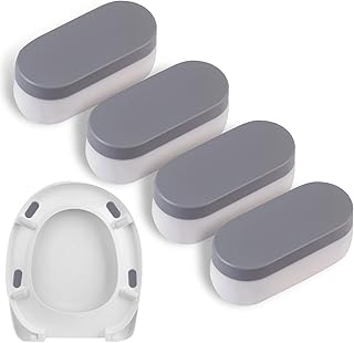 Universal Toilet Seat Bumpers, Suitable for Bidet Kits, 4 Pack Toilet Seat Spacers, Compatible with Most Toilet Models, Equipped with Durable Adhesive