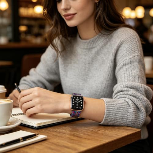 Image of CRIS-BAND Resin Bands Compatible with Apple Watch Series 11 /10 /9 /8 /7 Bands 46mm 45mm 44mm 42mm 41mm 40mm for Women, Strap for iWatch Ultra 3 /2 49mm Series 6 /5 /4 /3 /2 /1 /SE3 Slim Bracelet Wristband