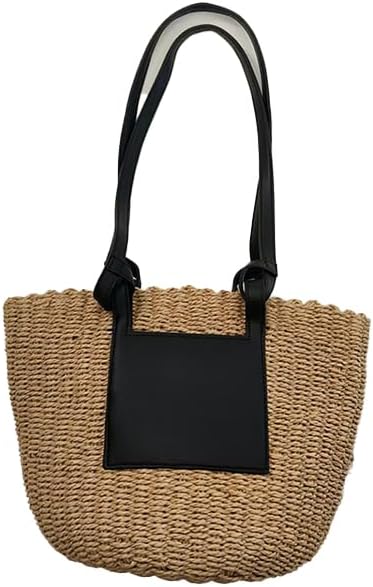 Beach Bags for Women,Summer Travel Woven Straw Beach Tote Bag Shoulder Handbags