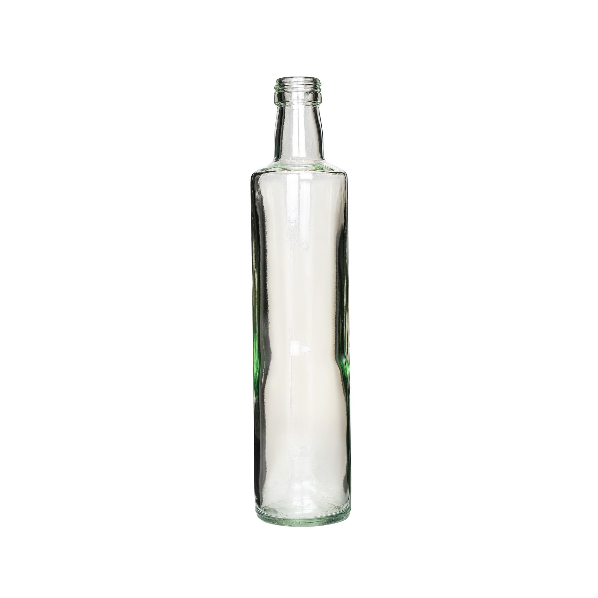 Dorica Lot de 40 bouteilles en verre 500 ml avec bouchon en plastique noir PP31.5 et bec verseur – Idéal pour les huiles, les jus et le vinaigre – Bouteille robuste pour une longue durée de vie et un
