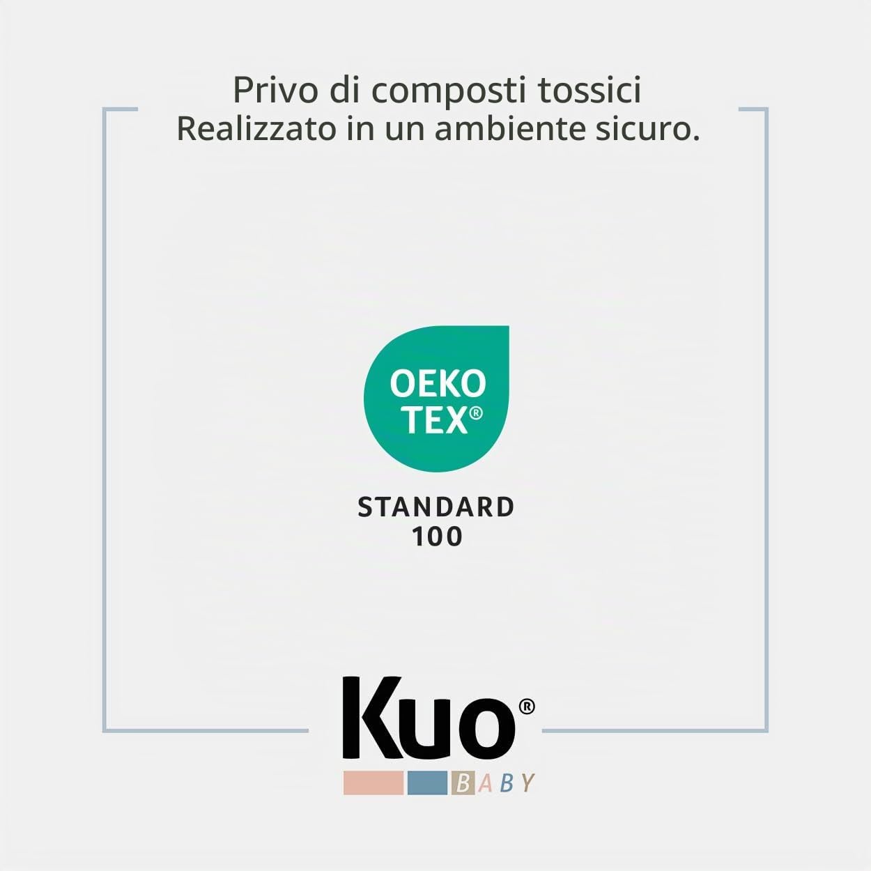 KUO Baby - Materasso per Culla Baloo | Materasso in Schiuma e Viscoelastico | Reversibile, Igienico e Traspirante | 80 x 50 cm