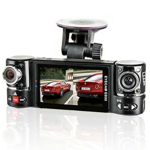 2.7" Tft Lcd Dual Camera Rotated Lens Car Dvr Vehicle Video Recorder Dash Cam #TOP7