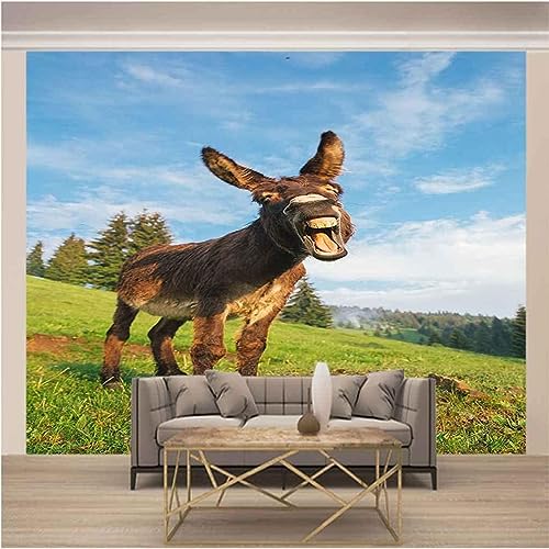 XLMING Cielo Azul Nubes Blancas Prado Verde Animal 3D Papel Pintado Lujo Casa Sala Decoración Estar Comedor Sofá Dormitorio TV Fondo de Pared-150cm×105cm