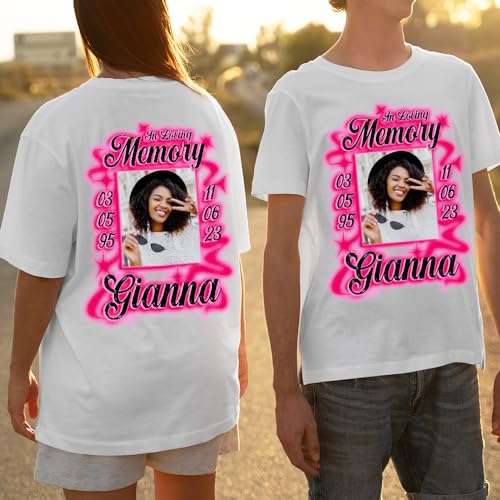 Custom in Loving Memory T Shirts, Memorial Day T Shirts - Heaven’s Stairway Memorial Shirt, Rest in Peace Shirt4