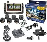 TST 507 Tire Pressure Monitoring System with 6 Cap Sensors and Color Display for Metal/Rubber Valve Stems by Truck System Technologies, TPMS for RVs, Campers and Trailers