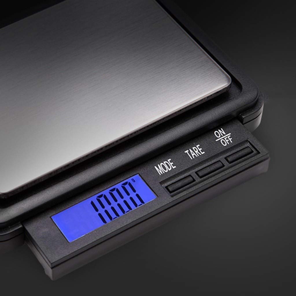 Báscula de Cocina Digital Báscula de Alimentos Báscula electrónica de Acero Inoxidable Báscula de pesaje, Pantalla LED retroiluminada, función de Tara for Hornear Joyas de Huevos(2000g/0.1g)