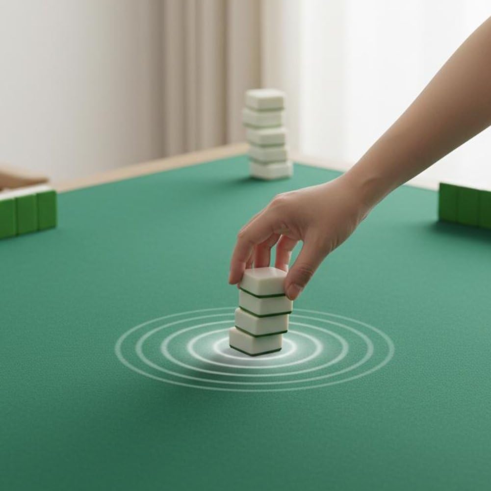 Antypoślizgowa i tłumiąca hałas mata stołowa mahjong, przenośna osłona do gry w domino, pokera, gry karciane i gry planszowe do użytku rekreacyjnego
