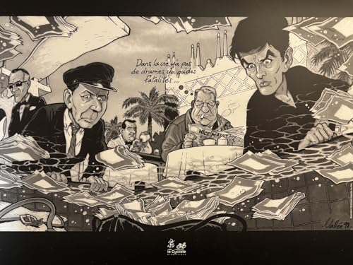 Poster Mélodie en Sous-sol Jean Gabin par Sylvain Vallée : idéal salon vintage