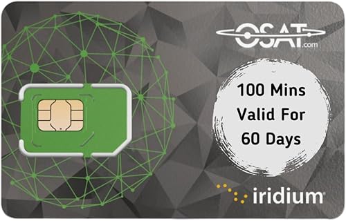 OSAT Tiempo de emisión del teléfono satelital prepago Iridium de 100 minutos Validez de 60 días Recargable Rollover Activación en línea y