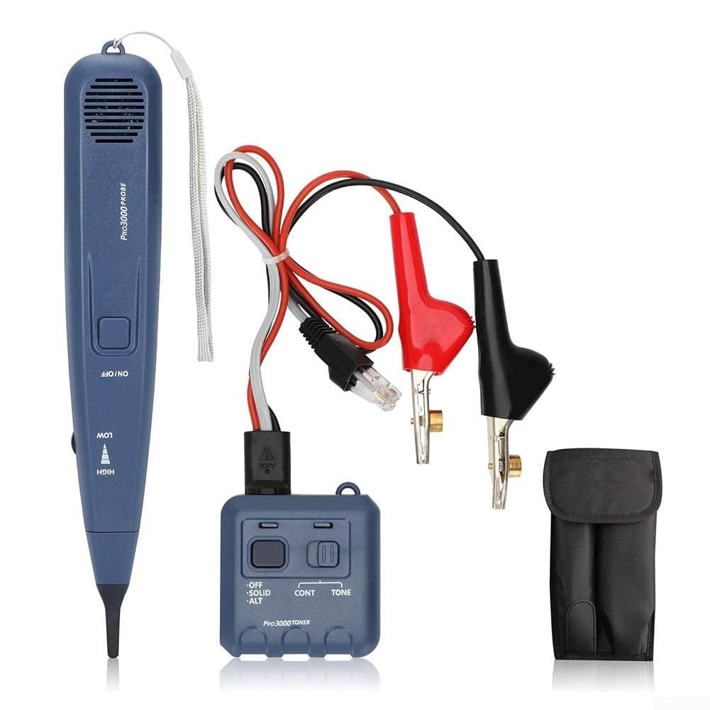 Générateur de tonalité et kit de sonde, toner analogique et traceur de câble pour recherche de ligne électrique et réseau, pour Pro3000