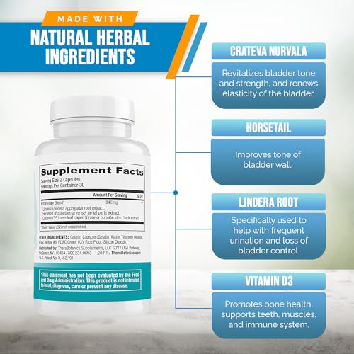 Image of Better Bladder Ultra Control Supplement for Women & Men - Bladder Support Supplement Enhanced with Vitamin D3 to Help Reduce Urinary Leaks, Frequency & Urgency - 120 Count (2 Bottles)