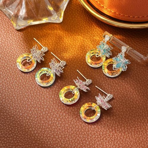 Boucles d'oreilles fleur légères et bague dopamine ajustable anti-pincement - 3