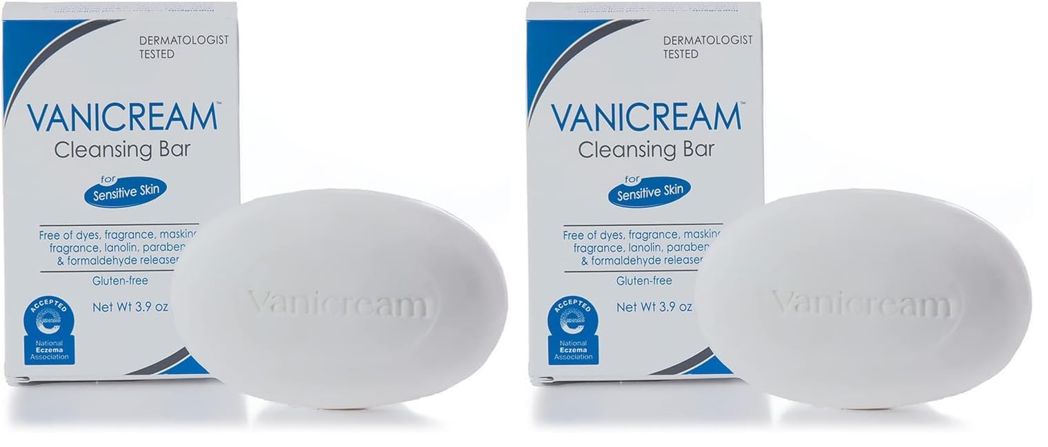 Cleansing Bar | Fragrance, Gluten and Sulfate Free | For Sensitive Skin | Gently Cleanses and Moisturizes | 3.9 Ounce (Pack of 24)