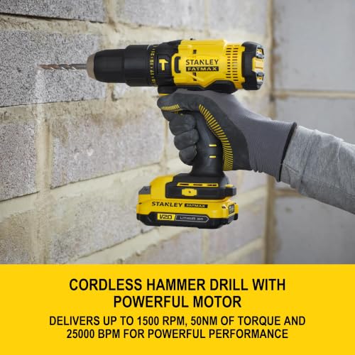 Stanley FATMAX V20 Cordless Hammer & Impact Driver Kit, SFMCK465D2S-GB - Image 3