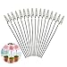 ManYee 50 Pcs Wire Card Holder Metal Wire Alligator Clamp Clips Long-Tailed Memo Alligator Iron Clip Clasp Table Picture Number Holder for Wedding Party Clay&Cake Decor