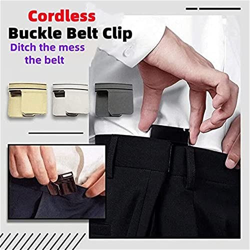 KISHAL Invisible Belt Multi-Function Belt Clip,Lazy Belt,Cordless Buckle Belt Tighten The Waistband,Adjustable Waist Belt2