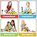 Wooden Building Blocks Set - 100 pc for Toddlers Preschool Age - Classic Hardwood Plain & Colored Small Wood Block Pieces for Boys & Girls - Basic Educational Build & Play Toy