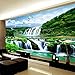 Produktbild 3D Tapeten,Foto Wallpaper Home Decor Green Hills Und Green Water Landscape Vlies Wasserdichte Wandtapete Für Wohnzimmer Küche,200 * 140Cm