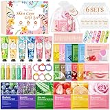 60PCS Gifts for Women, Skincare Gift Set with Multipack Face Masks, Hand Cream, Lip Balm, Under Eye Patches, Lip Mask, Mini Nail Files, Bridal Wedding Birthday Thank You Gifts Party Bag Fillers Adults