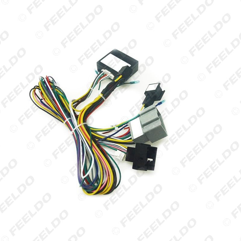Car for Audio Radio DVD Android 16PIN Power Cable Adapter with Canbus Box for Ford Fiesta(09-11) Power Wiring Harness #HQ6471 - (Color Name: Black)