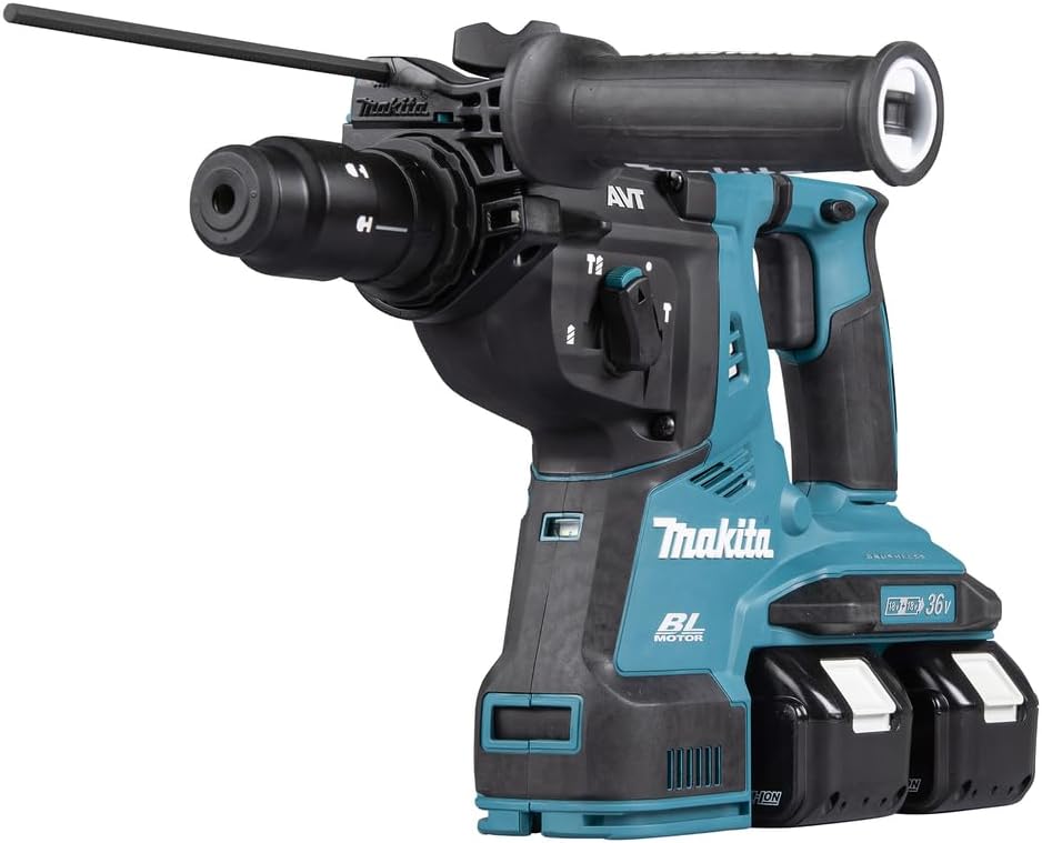 Makita STOPWOOFER, 36V Hammer Drill, 980 RPM, 350W, 13mm Steel, 28mm Concrete, Blue, DHR281ZJ, 1 year manufacturer warranty