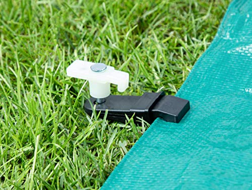 cartrend 10389 Caravan Zeltteppichclips Teppichclips Zeltclips Wohnwagenclips Wohnmobil Wohnwagenzubehör Wohnmobilzubehör, 4 Stück