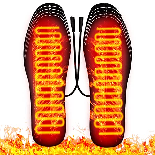 Heated Insoles, USB Electric Heated Insoles, DIY Customizable Heated Insoles for Women Men Heated Shoe Insoles, Winter Outdoor/ Camping/ Skiing/ Hunting/ Sport Foot Warmers
