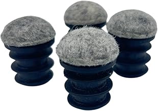 4 x Felt Chair Gliders Round with High-Quality Wool Felt - Floor Protection Scratch Protection for Straight and Sloping Chair Legs (16 mm)