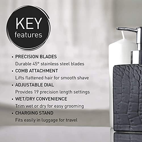 Blue/Silver Milano 19 Stage Beard Trimmer #TOP2