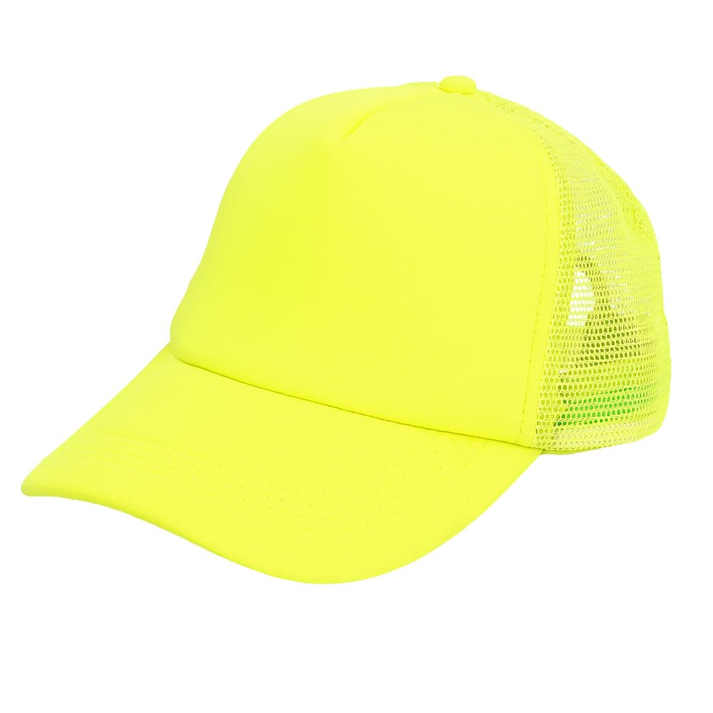 Boland - Neon Baseball Cap for Adults Cap, 90s Baseball Cap, Festival, Carnival and Theme Party, Neon Yellow - Image 2