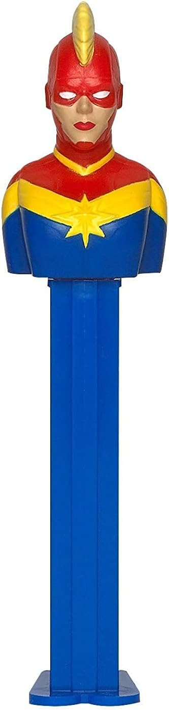 Captain Marvel Candy Dispenser: Captain Marvel Pez Candy Dispenser | Dispenser With Candy Refills | Marvel Party Favors, Grab Bags, Goodie Bags
