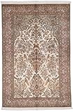 Ursprung: Indien Nain Trading Kaschmir Seide 189x126 Orientteppich Teppich Beige Handgeknüpft Indien