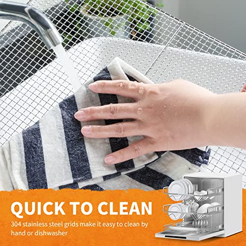 Kwasyo Dörrautomat Edelstahl DA 1000, XXL-Dörrfläche 1,8 m², Dörrgerät Temperatur einstellbar 30-90℃, LED-Display, 24 Std, BPA-frei, mit Rezeptheft, 10 Edelstahl-Dörrtabletts – Bild 6