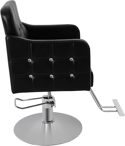 Miniatura 44 de Silla de peluquería para estilista, silla de peluquería para el hogar, altura ajustable y giratoria de 360°, sillas de salón de belleza, spa,