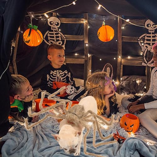 Spinnen-Kostüme für Hunde, Halloween-Kostüme für Hunde, Spinne – Haustier-Outfits, Riesen-Simulation, mit Fell, Kostüm-Zubehör