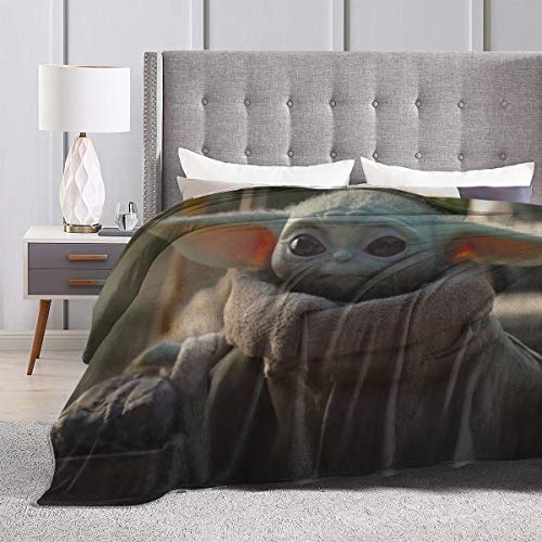The Mandalorian Baby Yo-da Throw Flannel Fleece Blanket Lightweight Super Soft Cozy Luxury