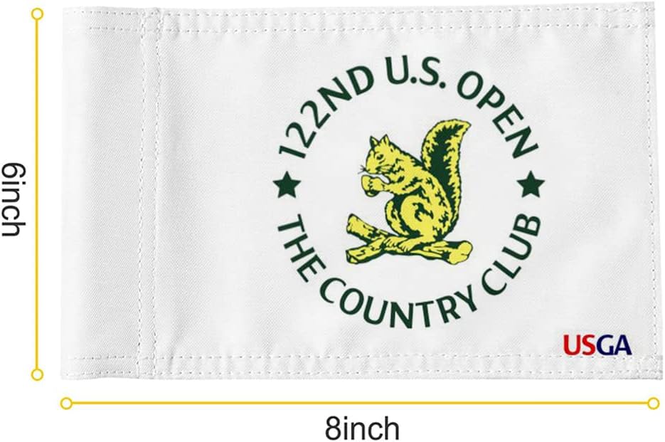 Standard Golf Flag USGA Golf Pin Flag Practic Putting Green Golf Flag For Backyard Garden Double-Sewn 600D Nylon Miniature Pin Flag Regulation Tube Flag 8"L x 6"H White