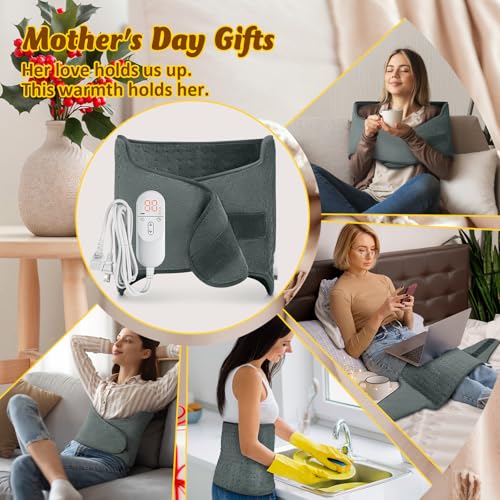 Image of Heating Pad for Back, Electric Heating Pad for Period Cramps, Wrap Around Heat Pad for Waist Stomach Neck Shoulders Thigh Knee,Birthday Gifts for Women Men, Mothers Day Gifts for Mom Wife