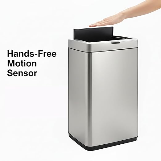 ELPHECO Cubo de Basura Sensor Movimiento 50L Acero Inoxidable miniatura 7