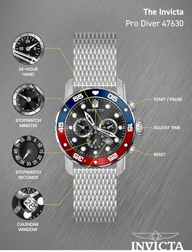 Image of Invicta Pro Diver Men's Stainless Steel Quartz Movement Watch - 48 mm