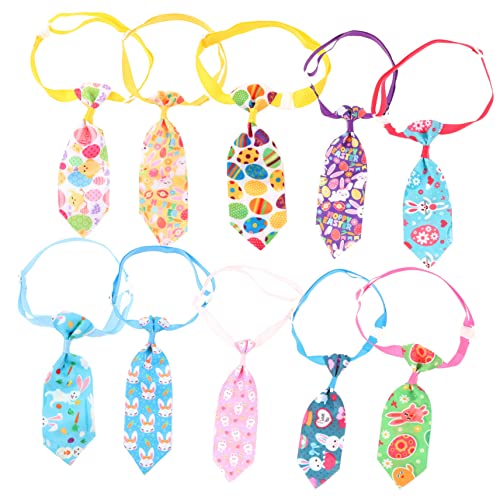 SUPVOX 10個 ペットネクタイ 犬の装飾品 犬ハロウィン衣装 折りたたみ式 子犬 犬の冷却マット 首輪 大型犬用の犬の衣装 服装 犬の誕生日のおやつ チワワ 犬用冷却マット ファブリック