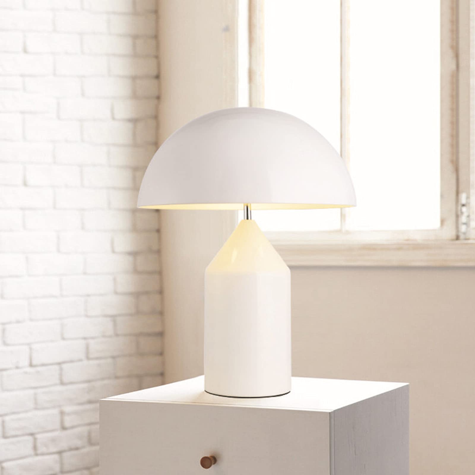 Lampe Champignon Moderne LED Lampe de Chevet Lampea Poser Protection Yeux Bureau Chambre Salon Hôtel Métallique 28x40CM,Gold