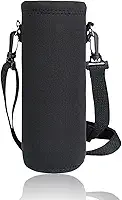 Bolsa de neoprene ajustável para garrafa de água, capacidade de 1000 ml com alça para facilitar o transporte