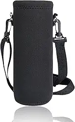 Bolsa de neoprene ajustável para garrafa de água, capacidade de 1000 ml com alça para facilitar o transporte