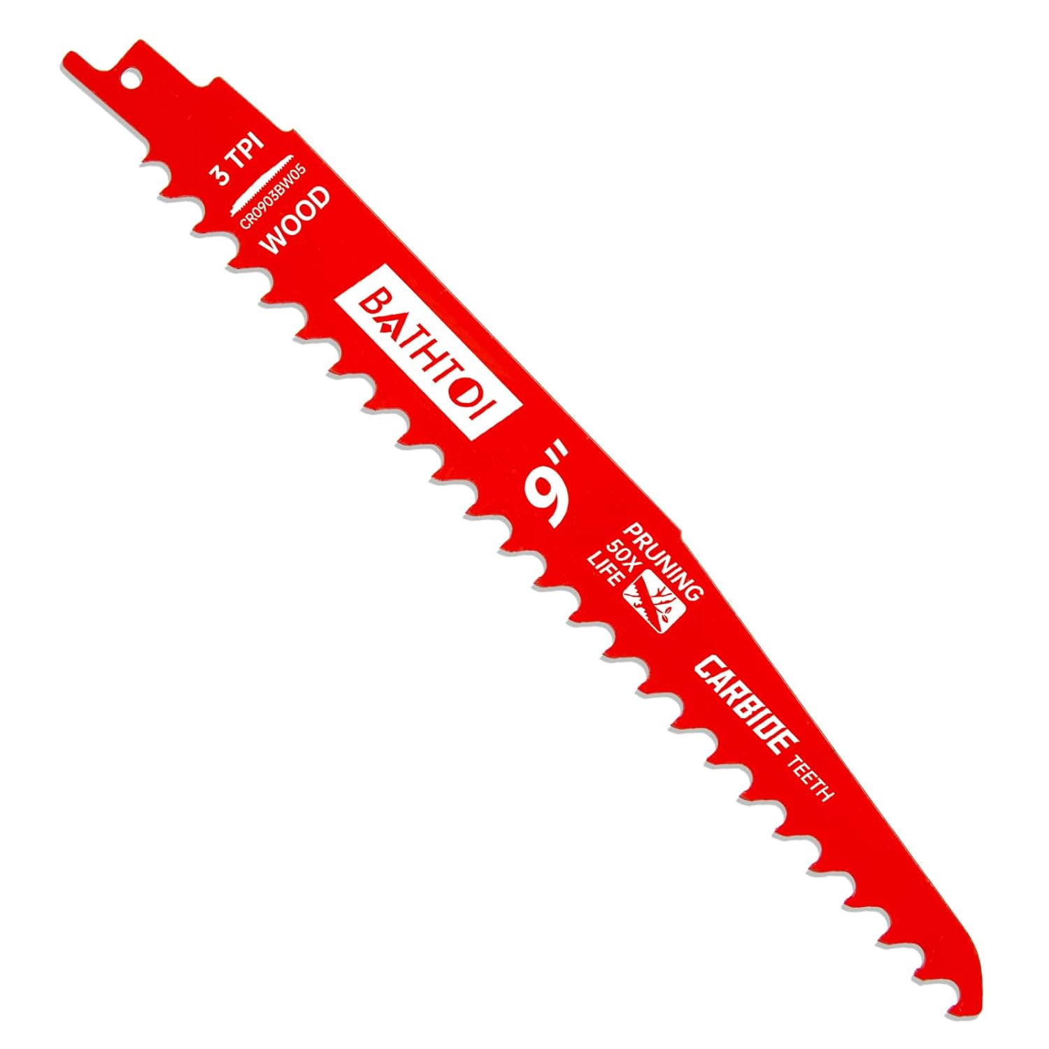 5 Pack 12 Inch 3 Tpi Carbide Reciprocating Saw Blades for Wood Cutting and Tree Trimming, Pruning Sawzall Blades with Carbide Tipped Teeth for Longer Life and Faster Cutting Speed