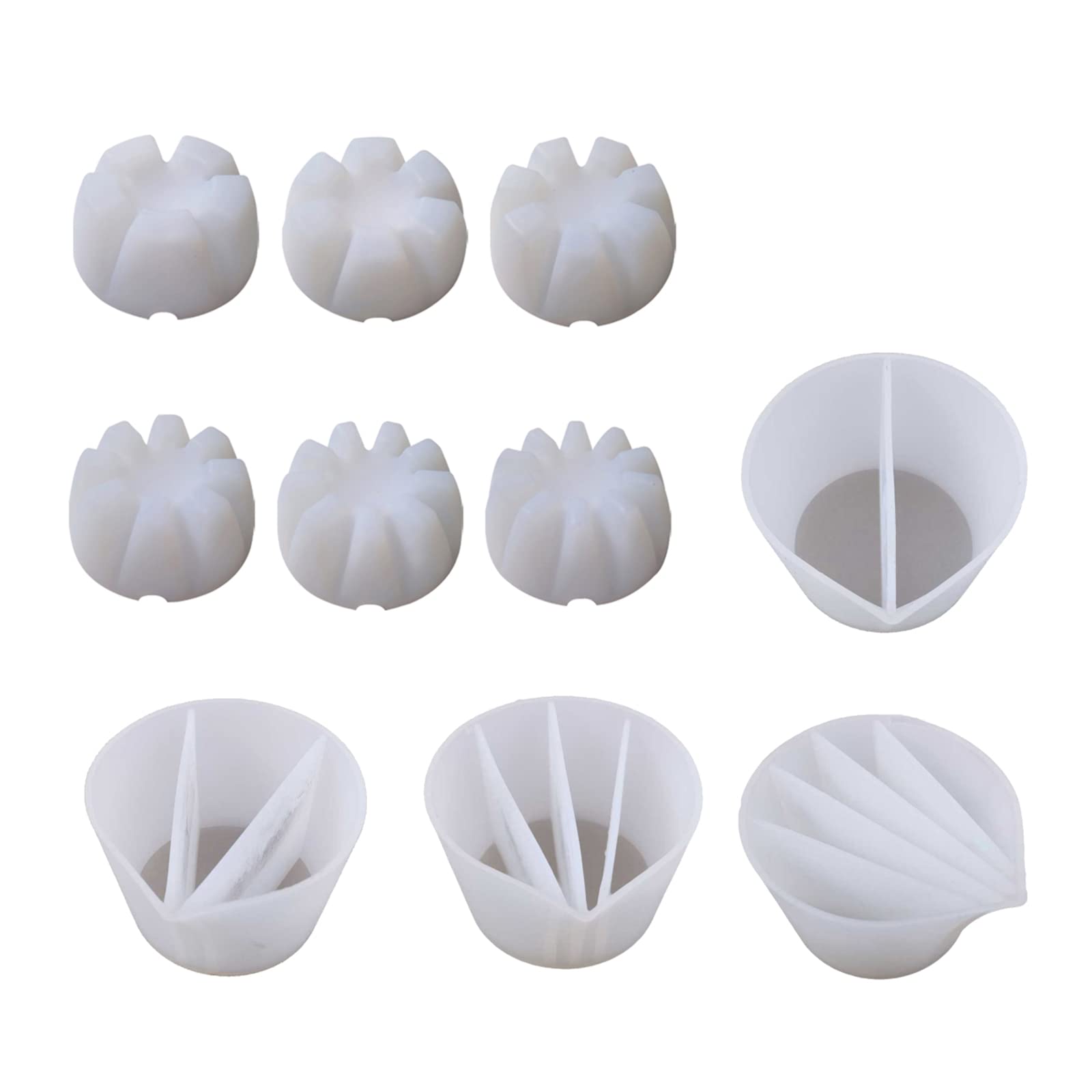 Nawwgy Silicone Split Cup 2/3/4/5 Chambers Reusable Silicone Pouring Divided Cups10Pcs
